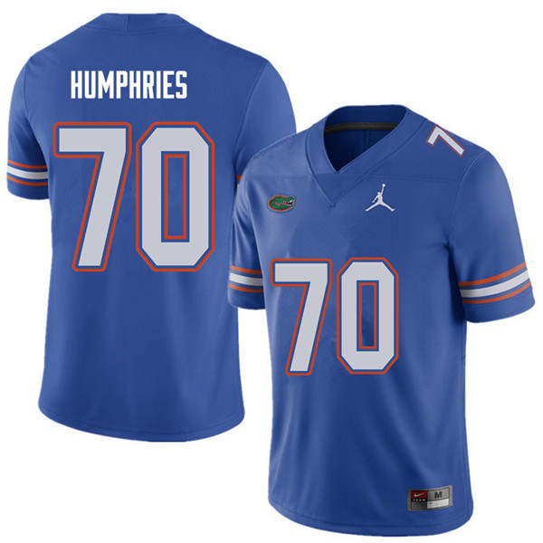 Jordan Brand Men #70 D.J. Humphries Florida Gators College Football Jerseys Sale-Royal - Click Image to Close